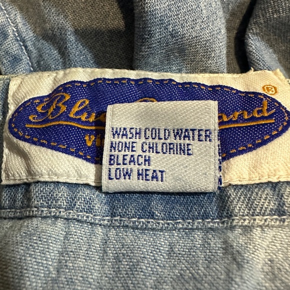 Blue Diamond Vintage 1990s Blue Denim Vest Lace Floral Appliques & Trim Large - Picture 15 of 15